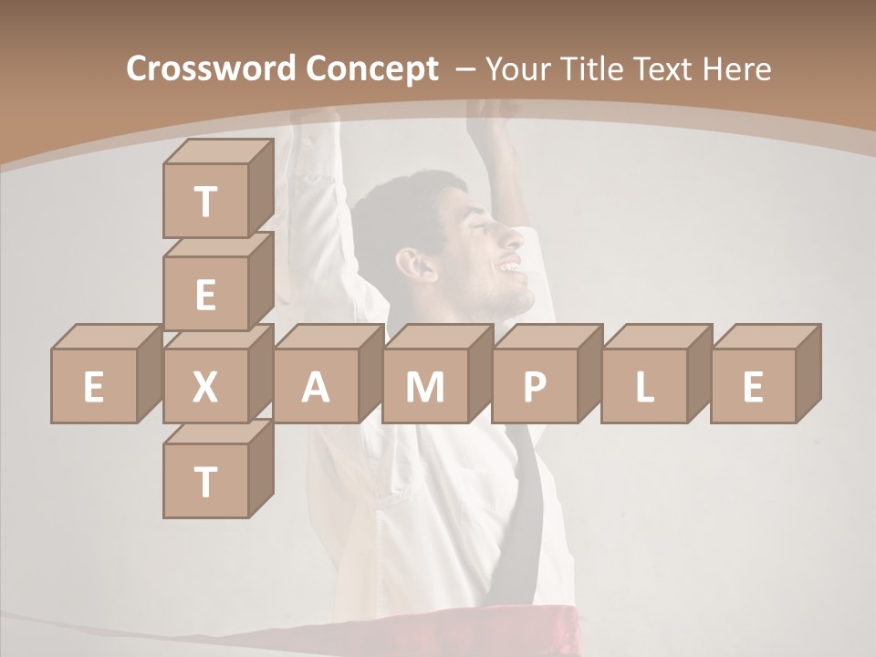 Businessman Tie Step PowerPoint Template