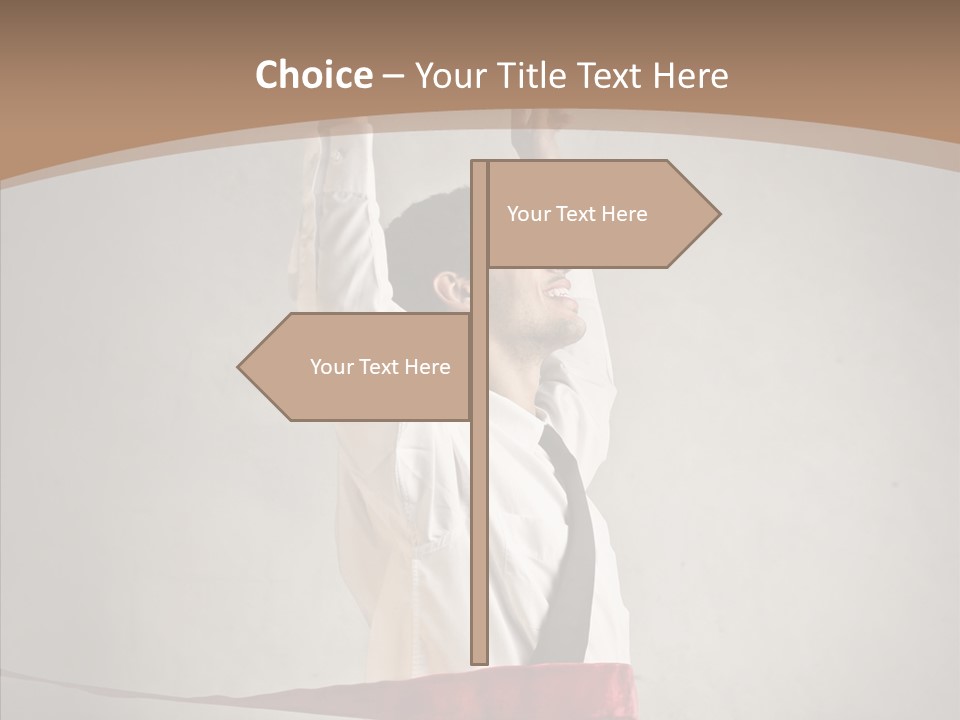 Businessman Tie Step PowerPoint Template