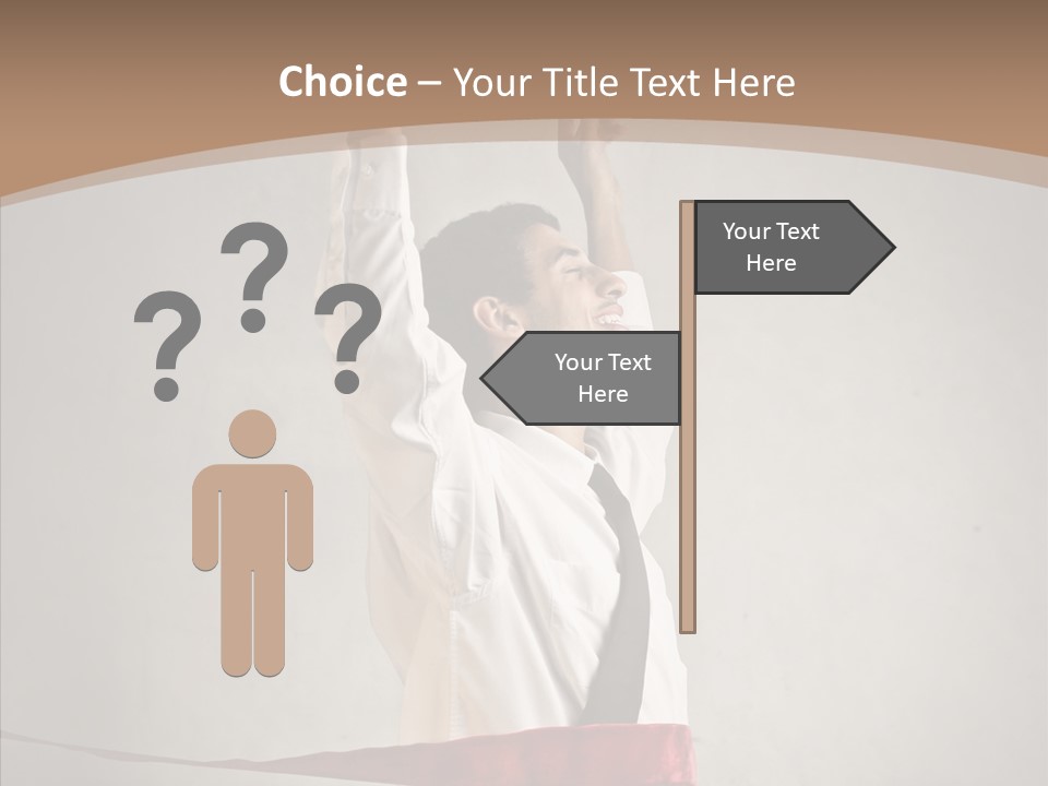 Businessman Tie Step PowerPoint Template