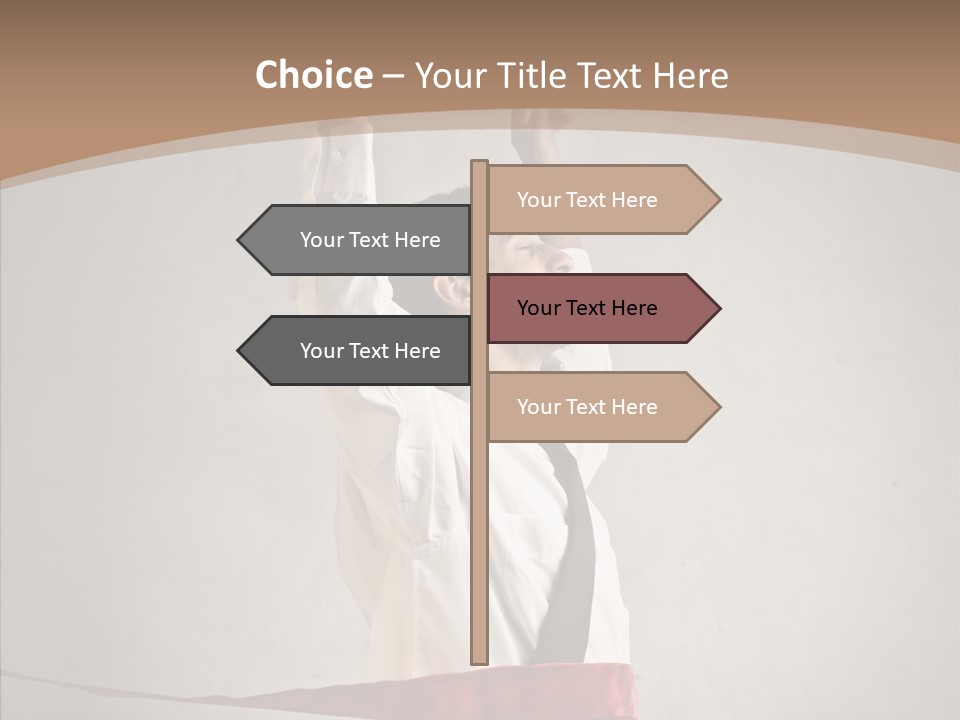 Businessman Tie Step PowerPoint Template