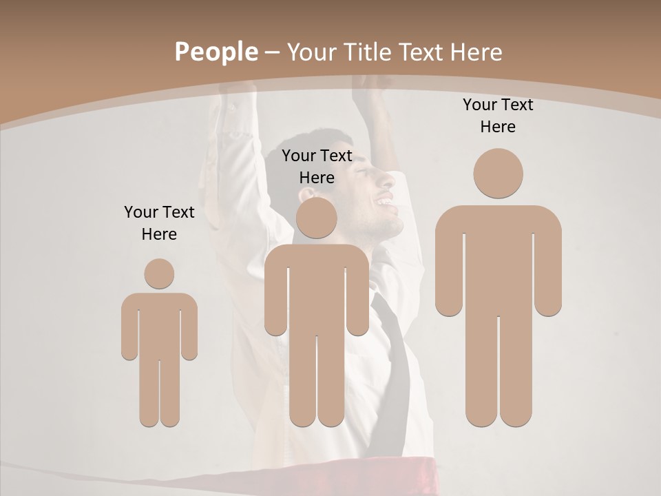 Businessman Tie Step PowerPoint Template