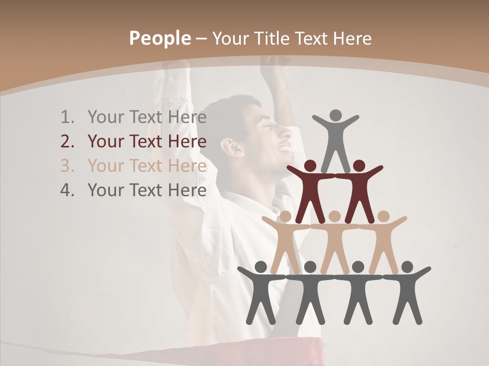 Businessman Tie Step PowerPoint Template