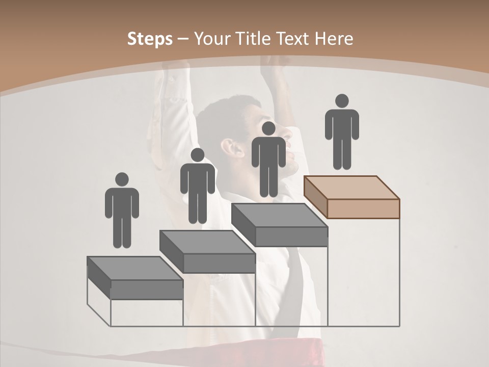 Businessman Tie Step PowerPoint Template