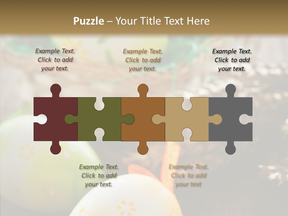 Colorful Wood Basket PowerPoint Template