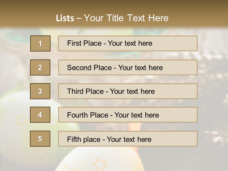 Colorful Wood Basket PowerPoint Template