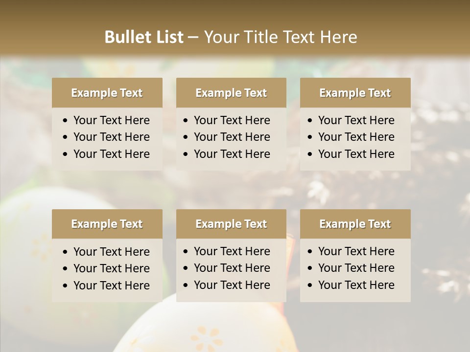 Colorful Wood Basket PowerPoint Template