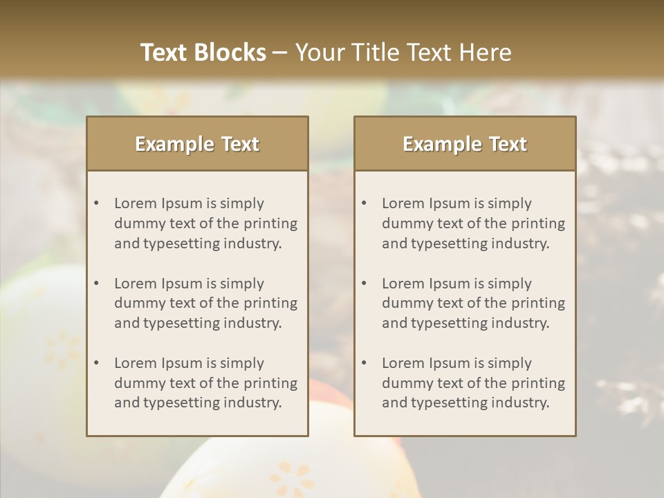 Colorful Wood Basket PowerPoint Template