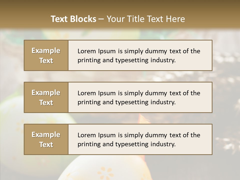 Colorful Wood Basket PowerPoint Template