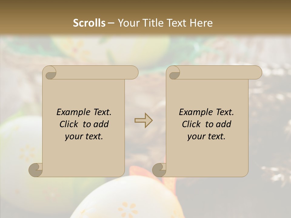 Colorful Wood Basket PowerPoint Template