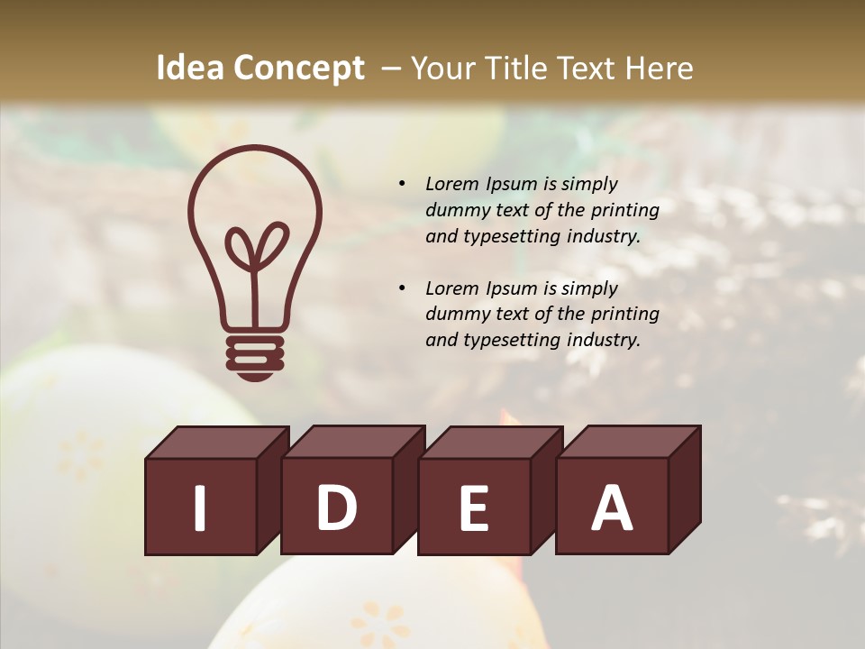 Colorful Wood Basket PowerPoint Template