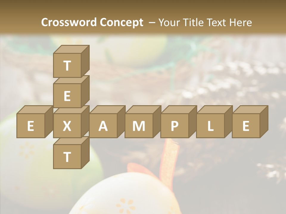 Colorful Wood Basket PowerPoint Template