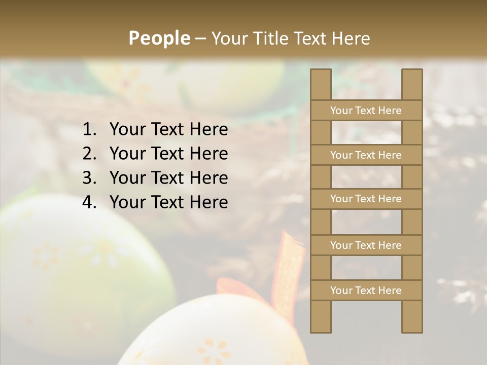 Colorful Wood Basket PowerPoint Template