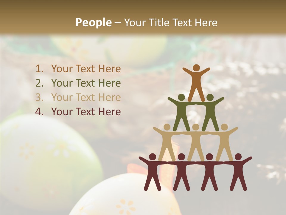 Colorful Wood Basket PowerPoint Template