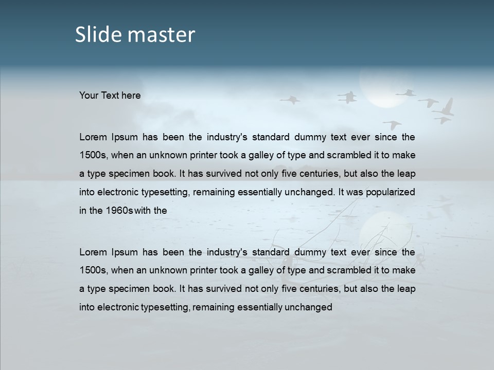 Flying Country Beautiful PowerPoint Template