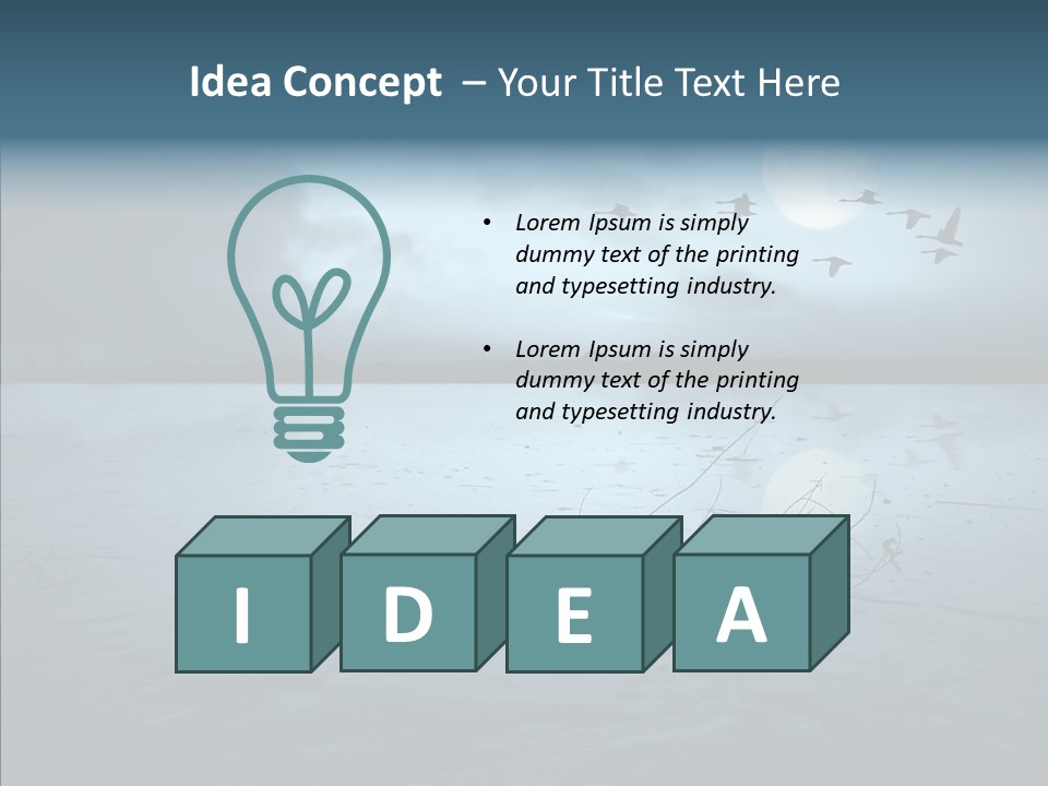 Flying Country Beautiful PowerPoint Template