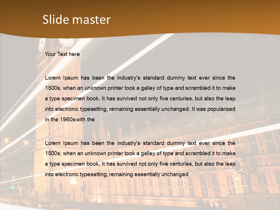 Monument Famous European PowerPoint Template