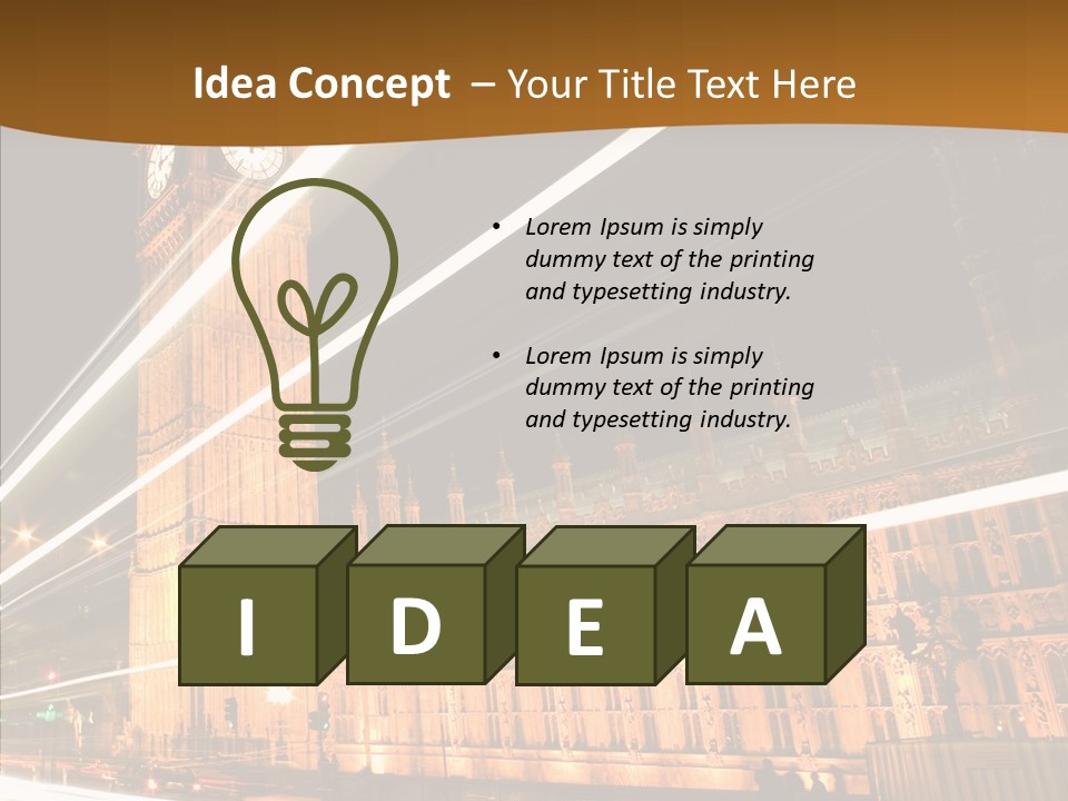 Monument Famous European PowerPoint Template