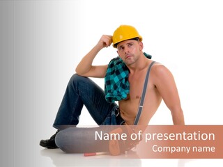 Isolated Man Studio PowerPoint Template