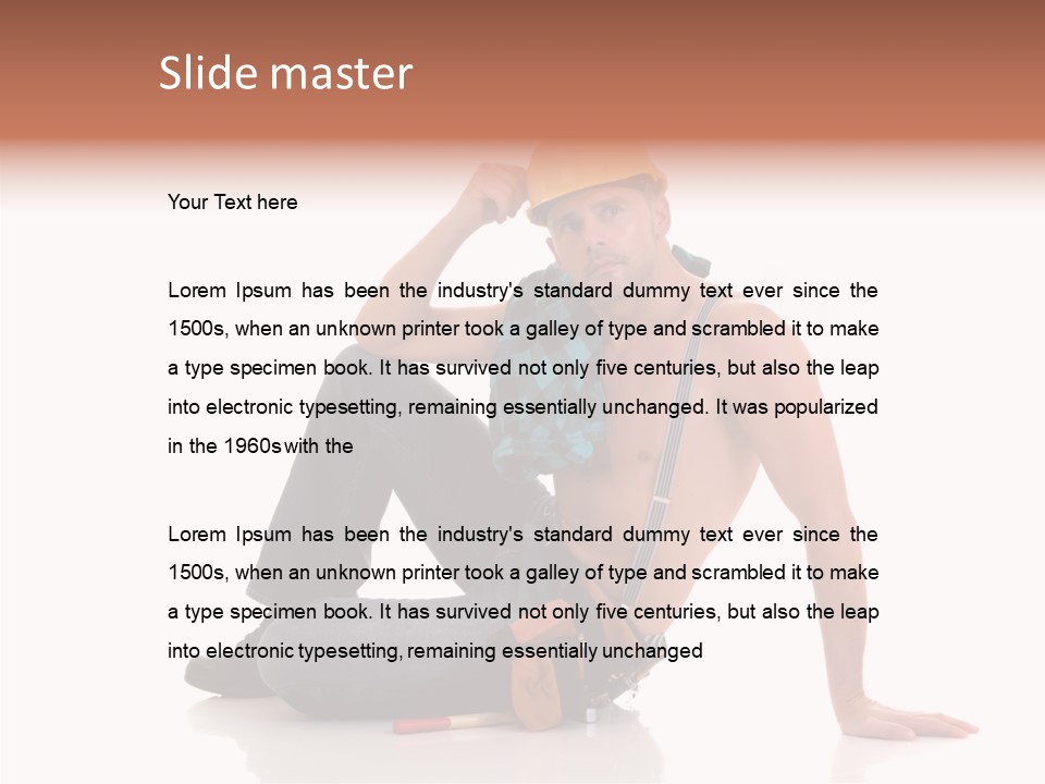 Isolated Man Studio PowerPoint Template