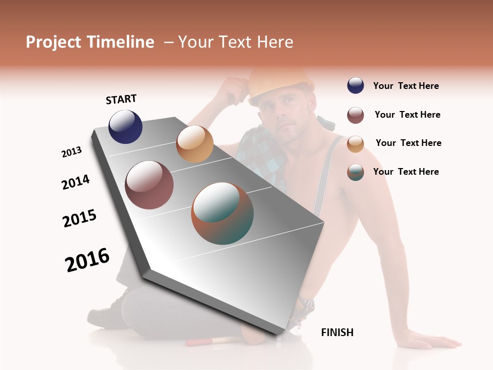 Isolated Man Studio PowerPoint Template