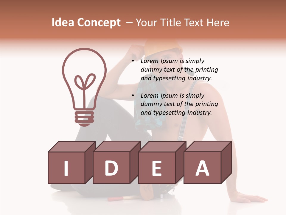 Isolated Man Studio PowerPoint Template