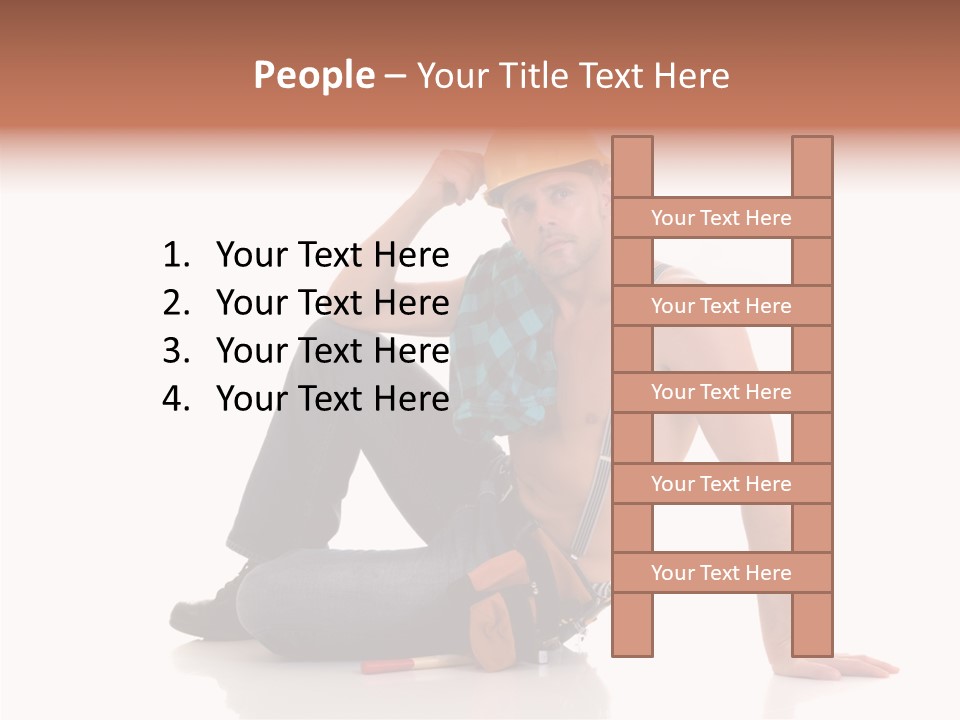 Isolated Man Studio PowerPoint Template