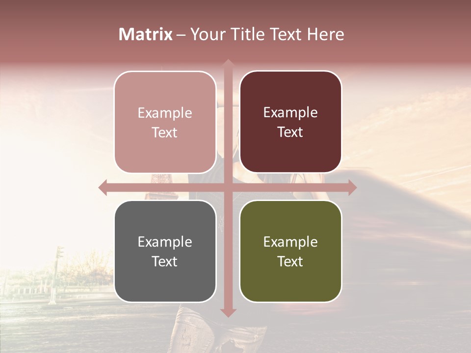 Sky Travel Icons Way PowerPoint Template