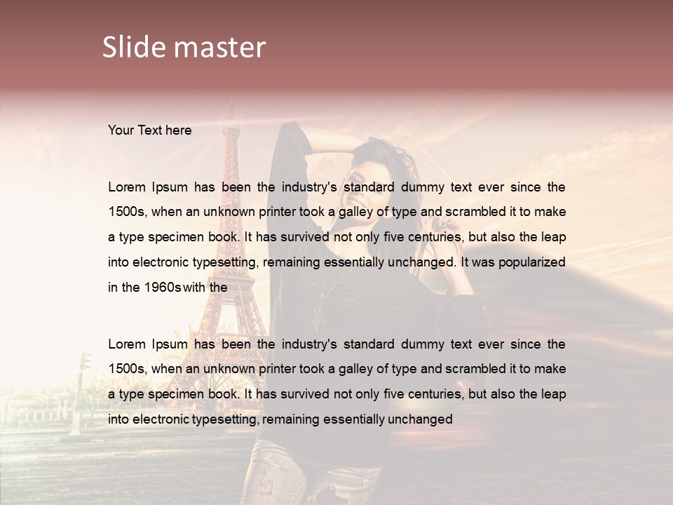 Sky Travel Icons Way PowerPoint Template