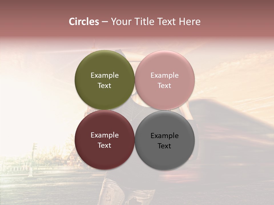 Sky Travel Icons Way PowerPoint Template