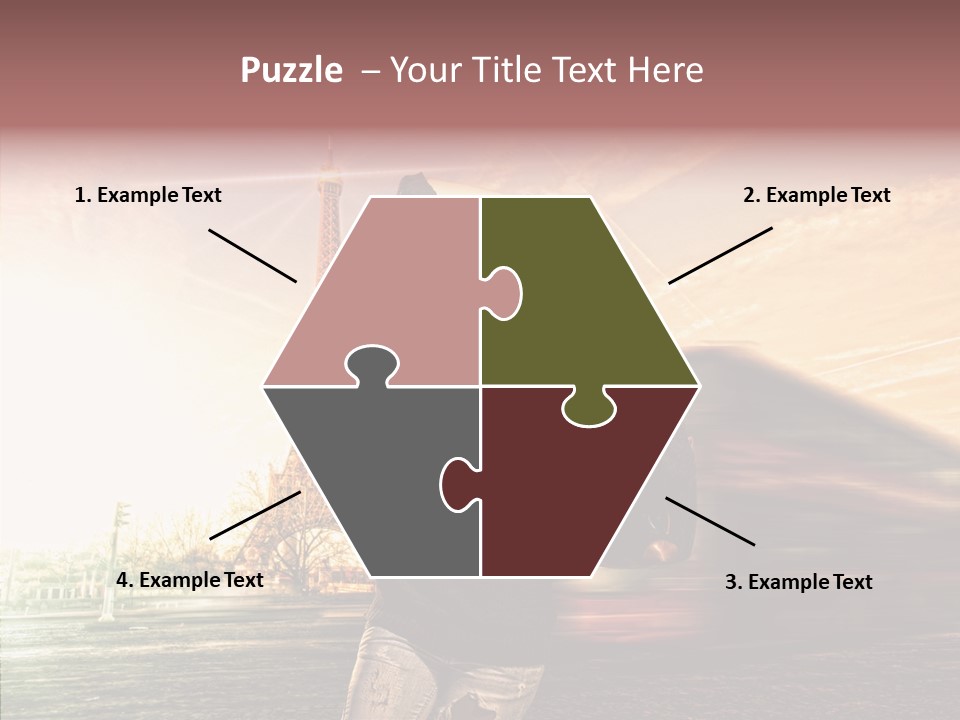 Sky Travel Icons Way PowerPoint Template