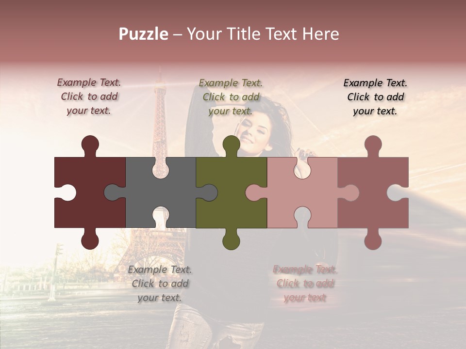 Sky Travel Icons Way PowerPoint Template