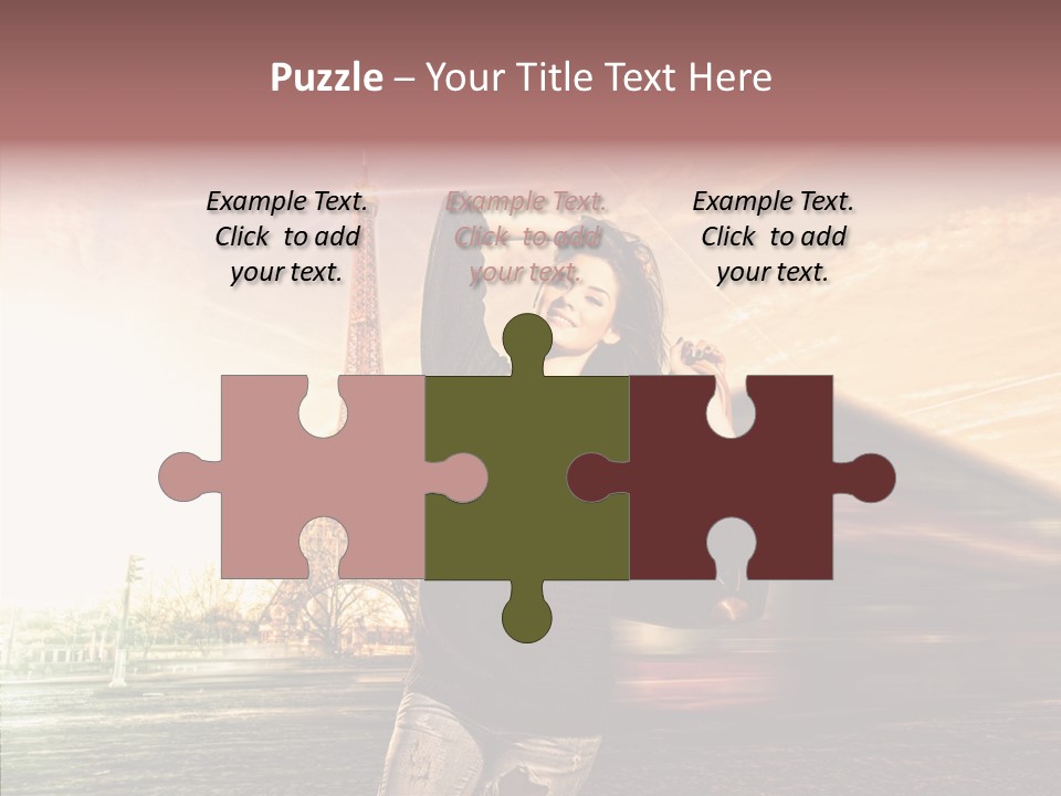 Sky Travel Icons Way PowerPoint Template