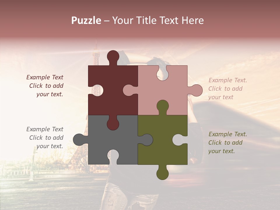 Sky Travel Icons Way PowerPoint Template