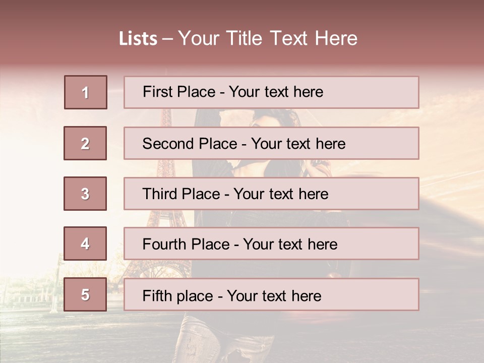 Sky Travel Icons Way PowerPoint Template