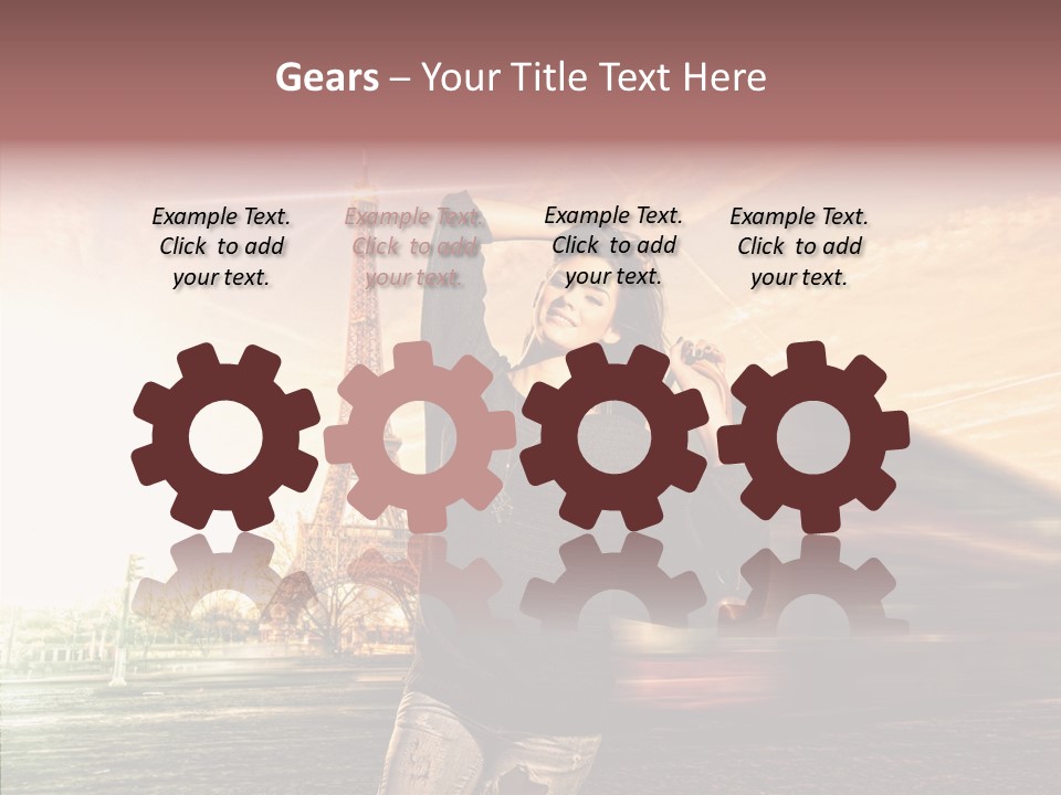 Sky Travel Icons Way PowerPoint Template