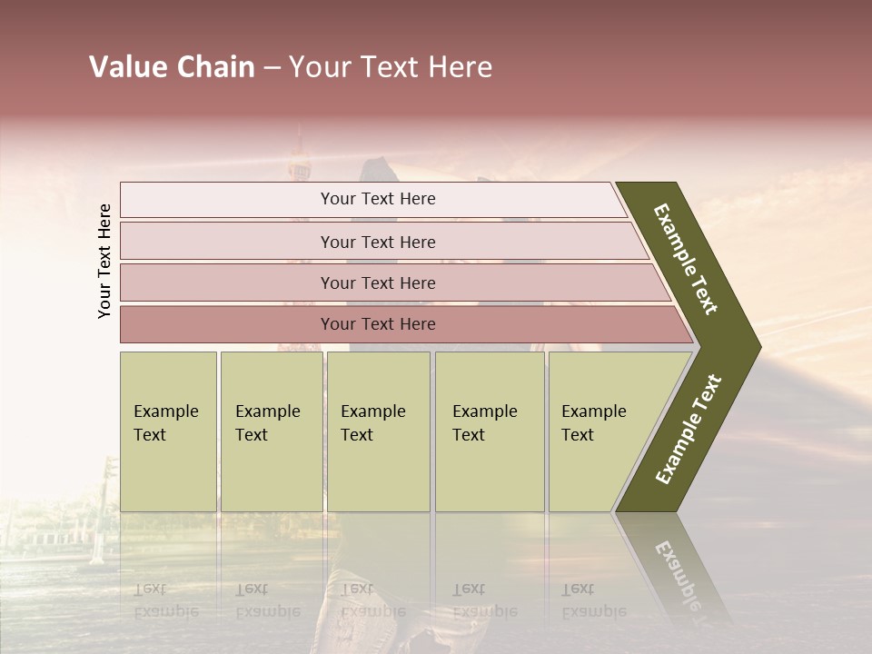 Sky Travel Icons Way PowerPoint Template