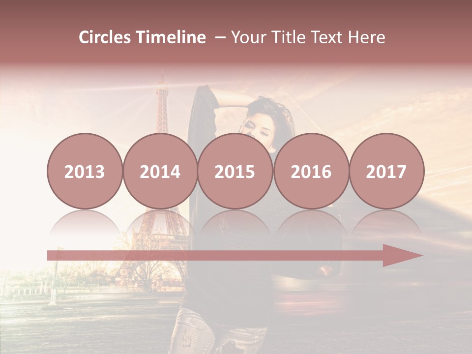 Sky Travel Icons Way PowerPoint Template