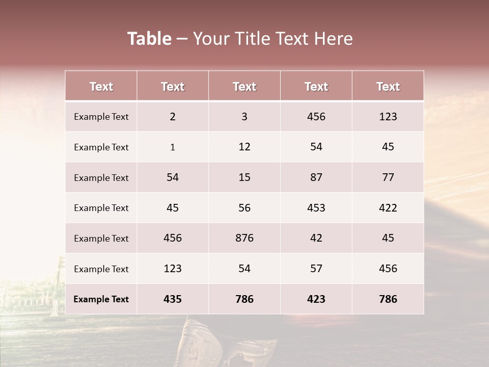 Sky Travel Icons Way PowerPoint Template