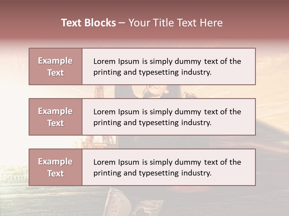 Sky Travel Icons Way PowerPoint Template