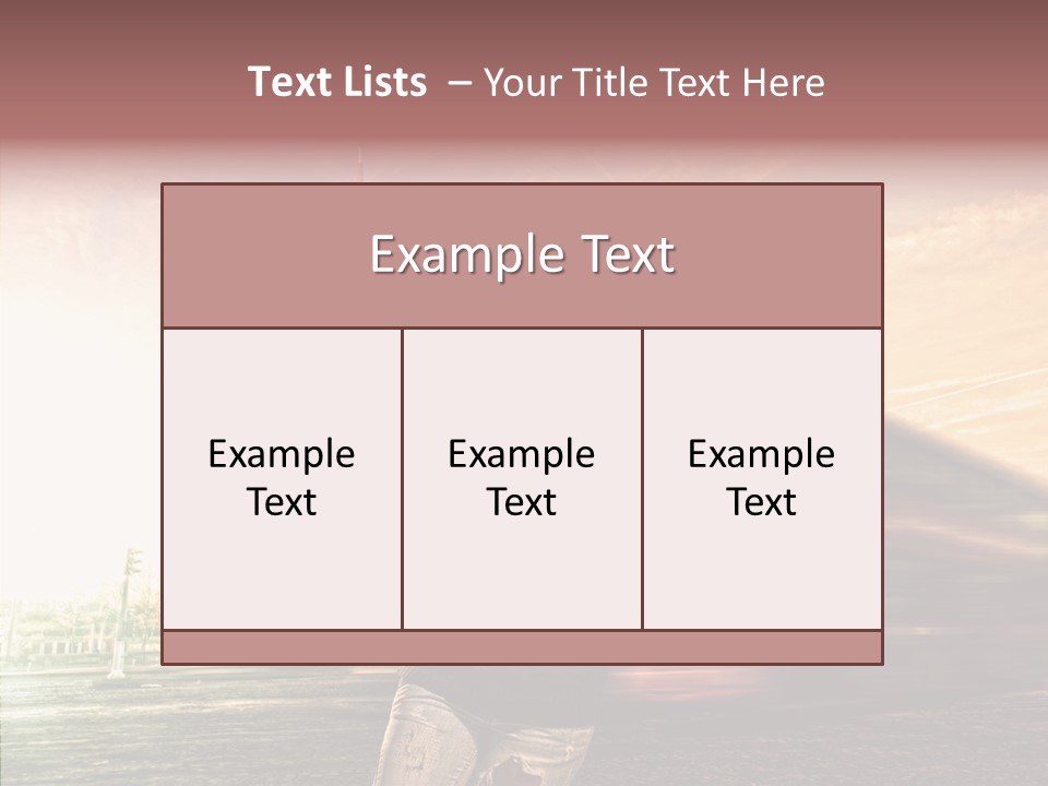 Sky Travel Icons Way PowerPoint Template