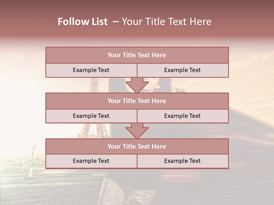 Sky Travel Icons Way PowerPoint Template