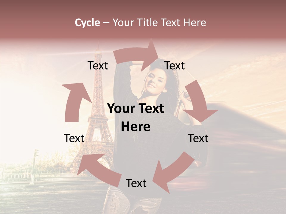 Sky Travel Icons Way PowerPoint Template