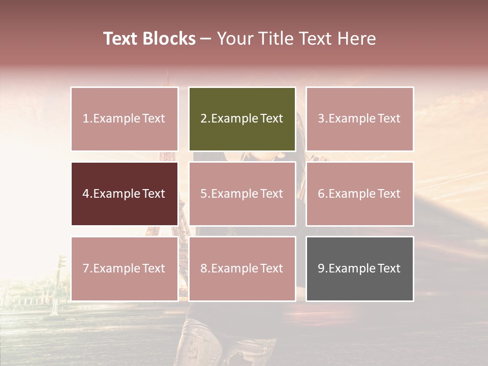 Sky Travel Icons Way PowerPoint Template