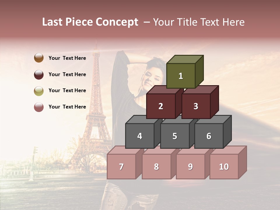 Sky Travel Icons Way PowerPoint Template