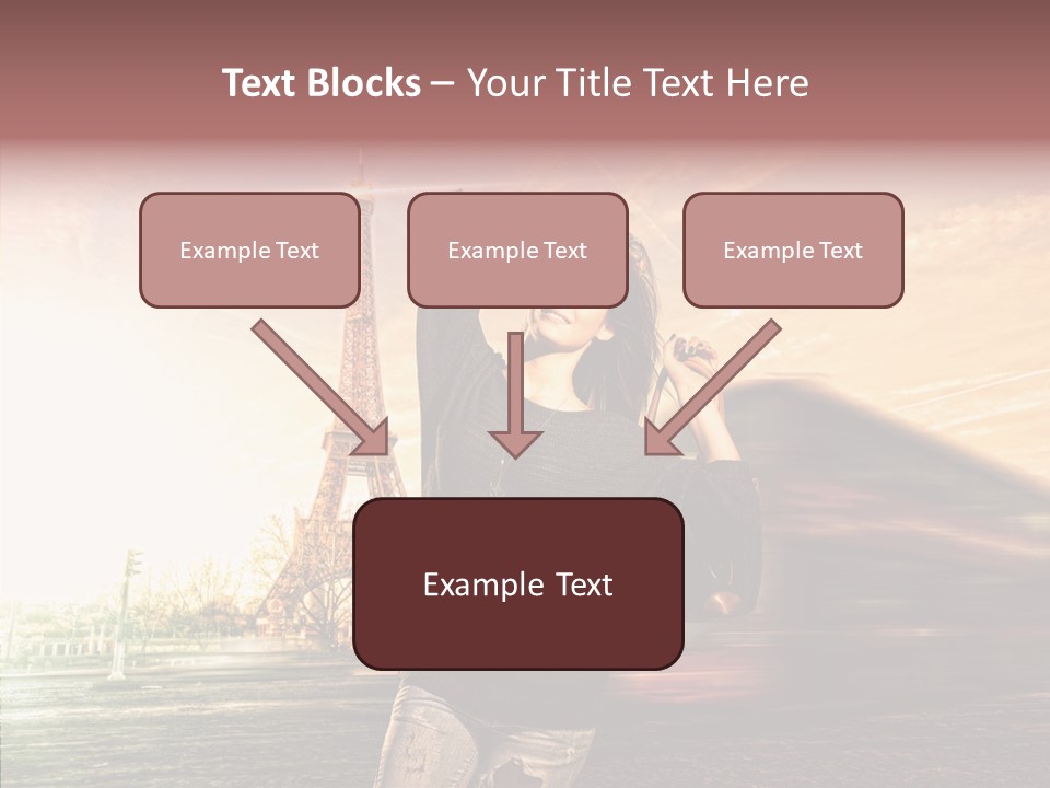 Sky Travel Icons Way PowerPoint Template