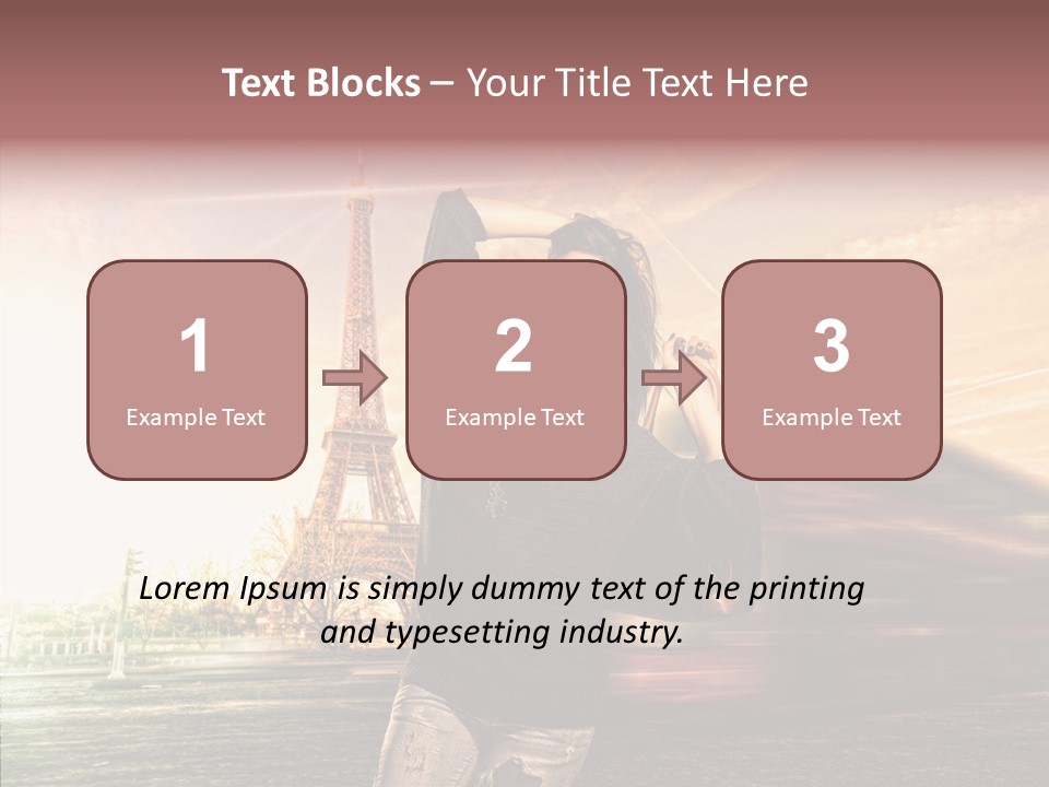 Sky Travel Icons Way PowerPoint Template