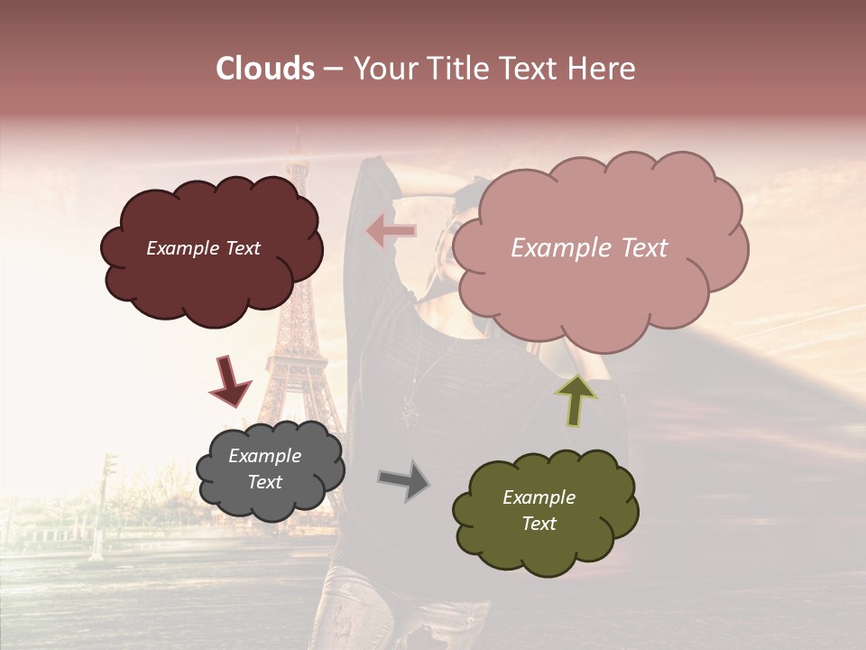 Sky Travel Icons Way PowerPoint Template