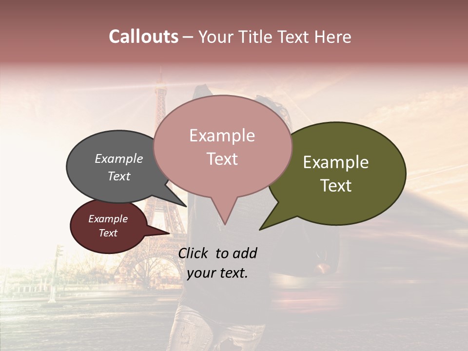 Sky Travel Icons Way PowerPoint Template