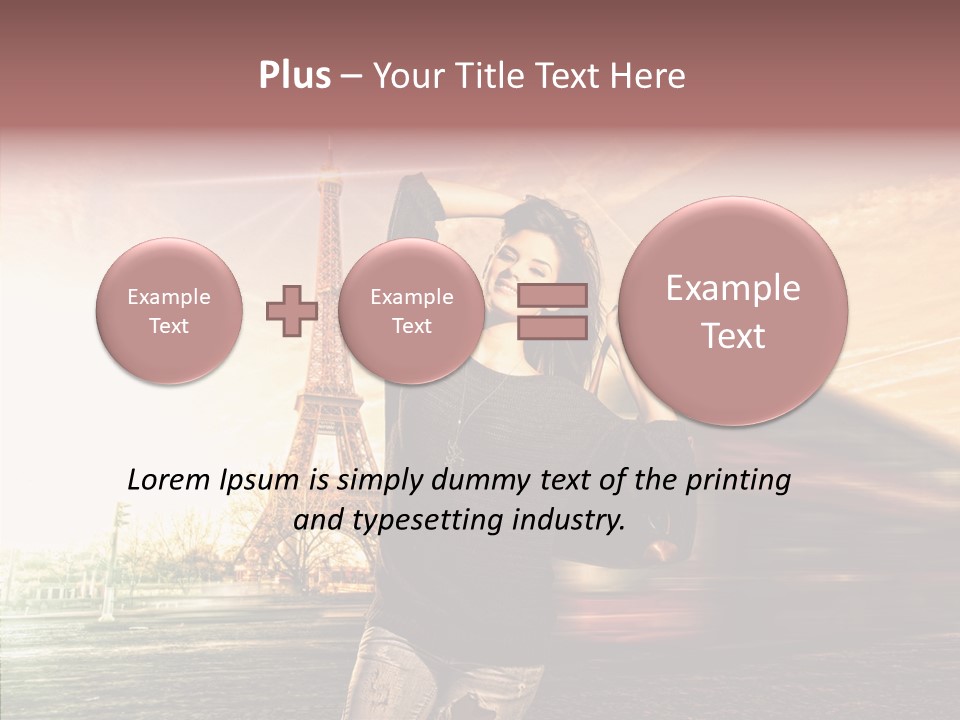 Sky Travel Icons Way PowerPoint Template