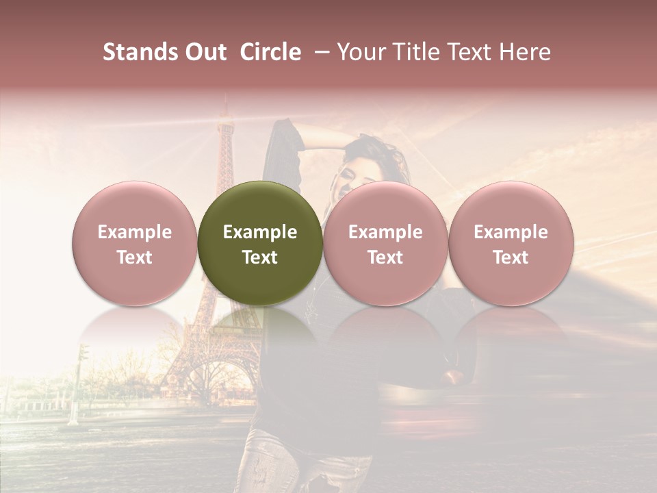 Sky Travel Icons Way PowerPoint Template